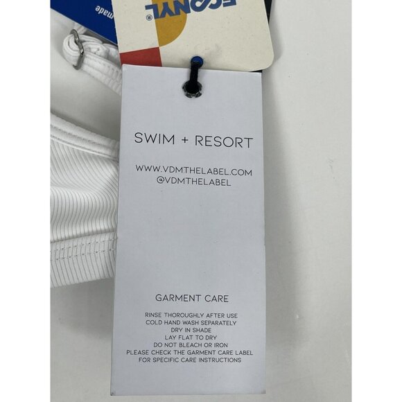 Seafolly + VDM 2 Piece Bikini Set Medium Revolve Stripe Red White Summer Beach - Picture 10 of 15